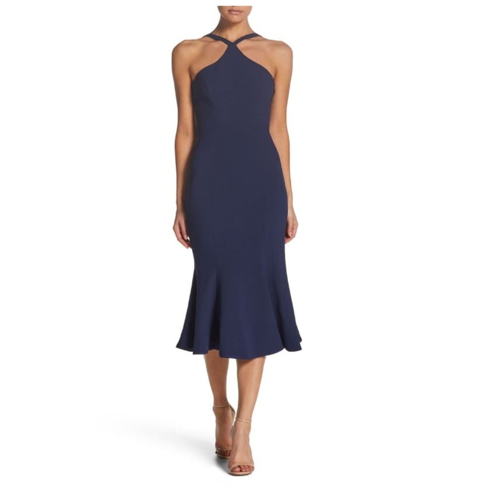 NWT DRESS THE POPULATION Tessa Crepe Mermaid Dress